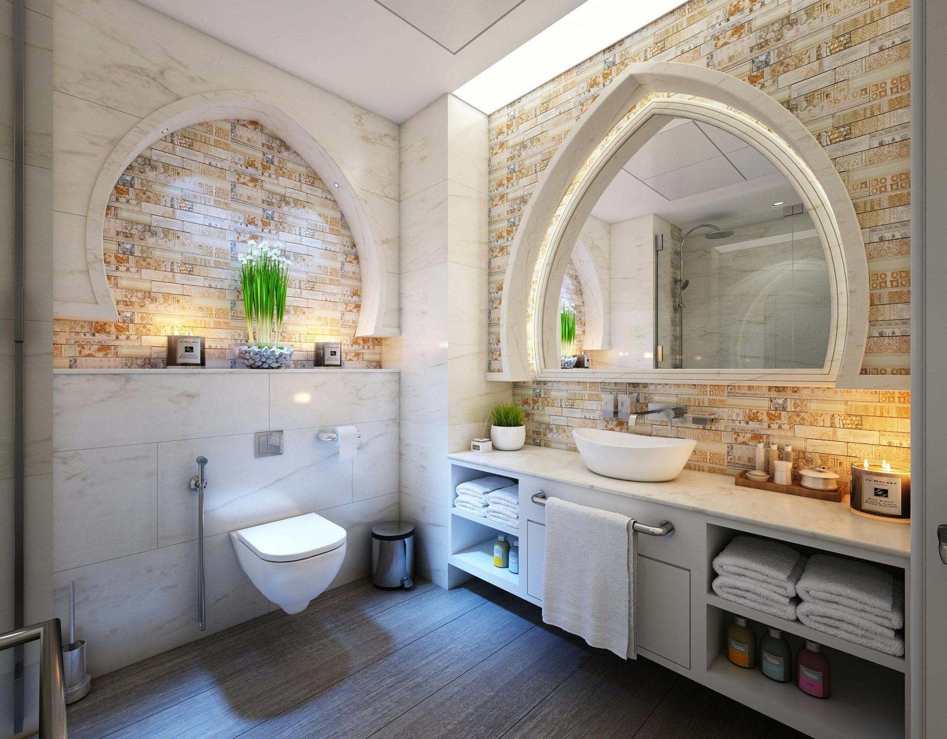 Baño moderno y elegante